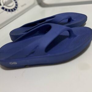 Oofos Blue Flip Flop Sandals